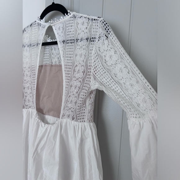 Endless Rose Bell Sleeve Mini Dress in White S - Picture 4 of 11